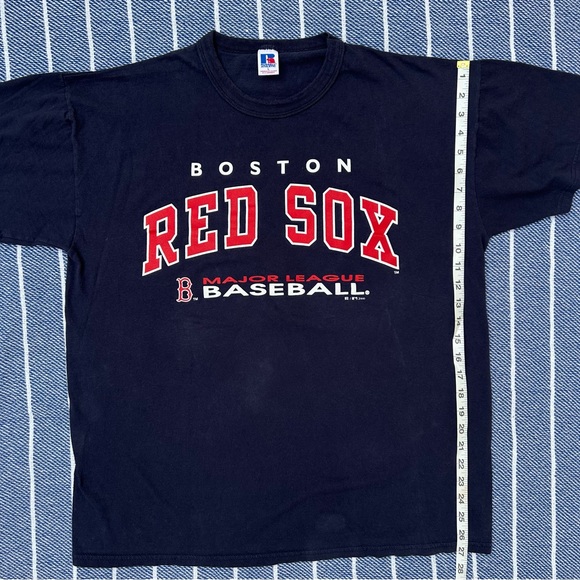 Vintage Boston Red Sox Baseball Tshirt Mens Large Major League Russell Athletic - Picture 7 of 7